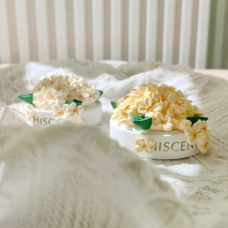 アロマストーン 金木犀 石膏製 アロマディフューザーストーン 置物 車載 インテリア アロマ プレゼント