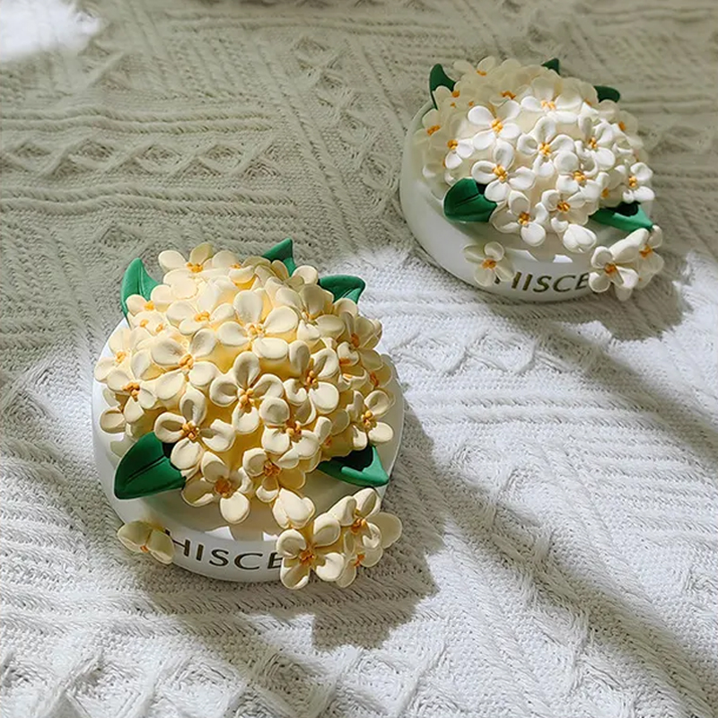 アロマストーン 金木犀 石膏製 アロマディフューザーストーン 置物 車載 インテリア アロマ プレゼント