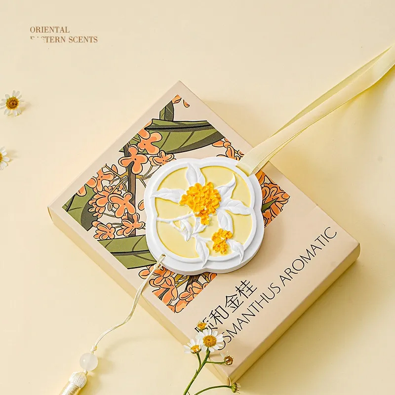 アロマストーン 石膏 金木犀香り アロマオーナメント 車 リビング ルーム香氛 アロマディフューザー