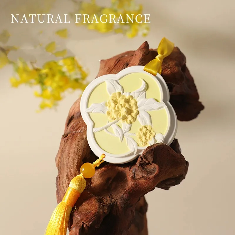 アロマストーン 石膏 金木犀香り アロマオーナメント 車 リビング ルーム香氛 アロマディフューザー