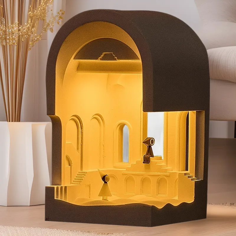 アロマランプ アロマライト アロマストーン 建築模型 石膏 ルームフレグランス 置物 癒し ギフト プレゼント