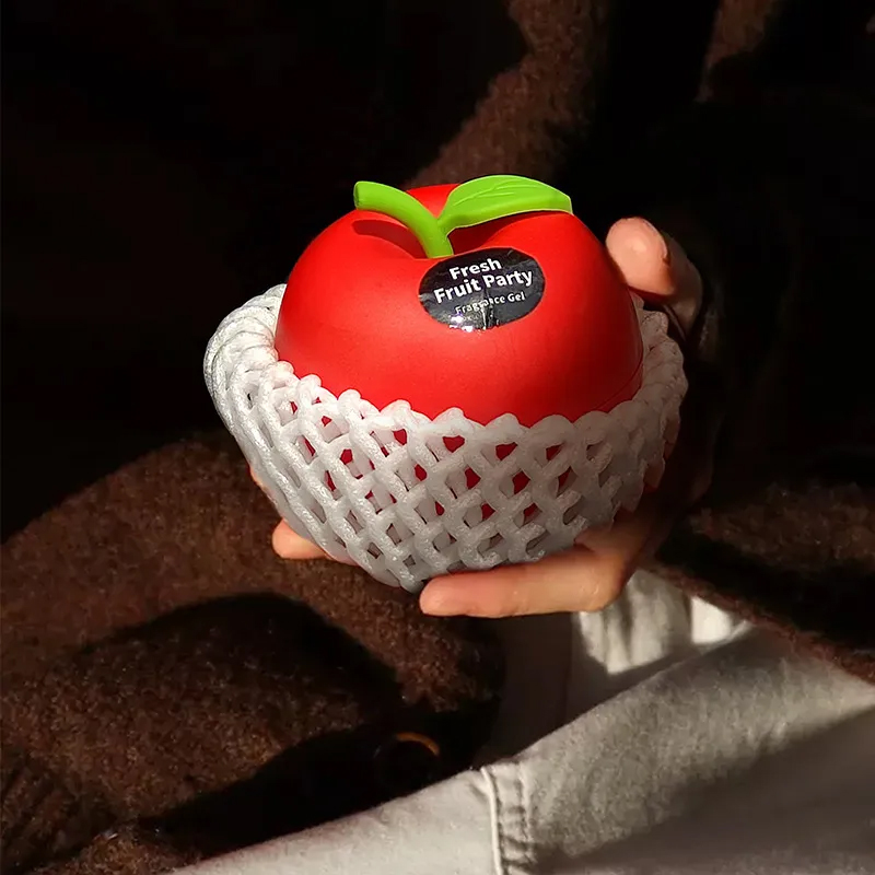 リンゴ型 芳香剤 置き型 固形芳香剤 車 消臭 香水 長持ち フレグランス 車載用 トイレ用