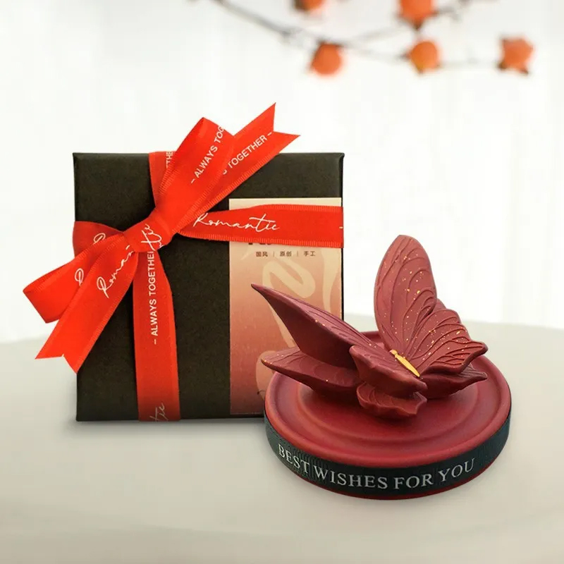 アロマストーン 紅蝶の形 車載アロマ インテリア 癒し 拡散ストーン アロマディフューザー 置物