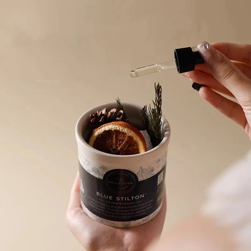 アロマストーン 天然石 ドライフラワー (シナモン・松ぼっくり ) アロマオイル 陶器 アロマセット アロマディフューザー 置物 インテリア ﻿