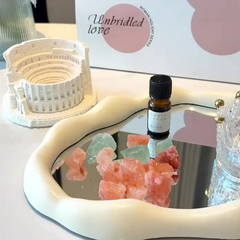 アロマストーン 天然石 石膏容器 ローマン建築 精油1本 水晶 ローズクォーツ アロマディフューザー 水なし 火なし 置物 おしゃれ ギフト プレゼント