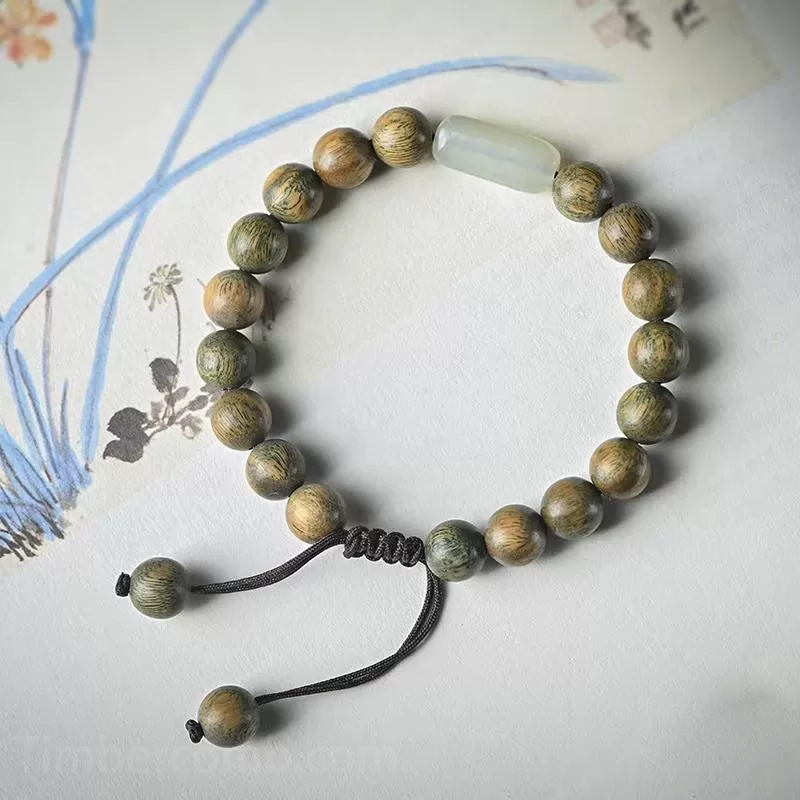 緑檀木ブレスレット 天然石 お守り おしゃれ数珠ブレスレット レディース パワーストーン 腕輪ブレスレット