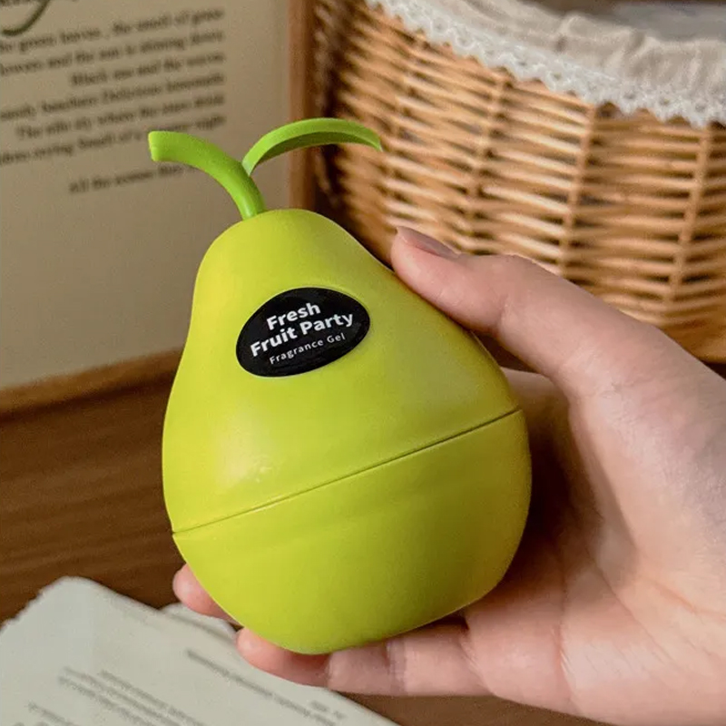 洋ナシ形 芳香剤 部屋用 プレミアムアロマ 固形 消臭グッズ 置き型 天然由来