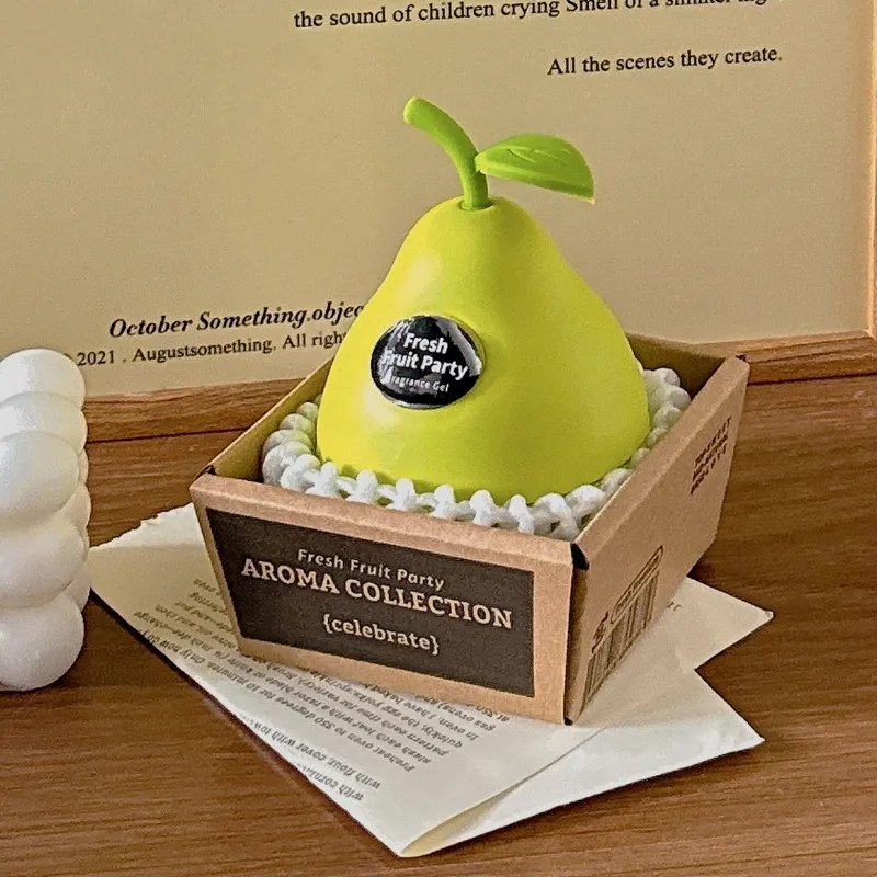 洋ナシ形 芳香剤 部屋用 プレミアムアロマ 固形 消臭グッズ 置き型 天然由来