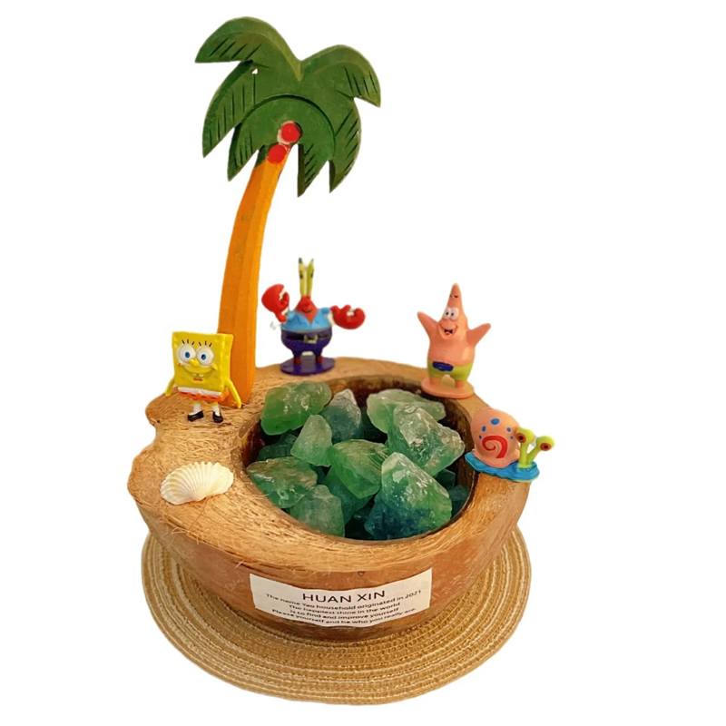 アロマストーン 天然石 ヤシの殻 ビキニタウンの夢 ココナッツ アロマディフューザー アロマオイル 水晶 置物 インテリア ギフ