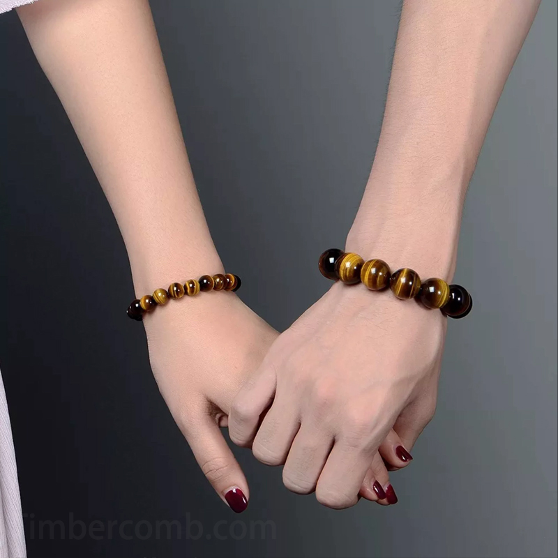 虎目石 タイガーアイ ブレスレット 天然石  パワーストーン 6mm 8mm 10mm 12mm 男性用 女性用 数珠ブレス 腕輪数珠 お守り