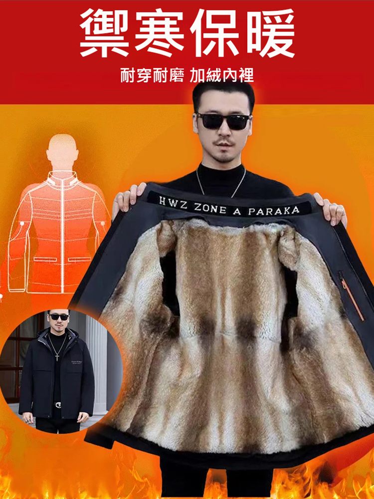 可拆卸皮毛一體派克服