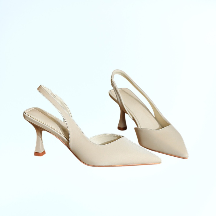 高跟鞋女年新款尖頭細跟單鞋小眾設計氣質包頭涼鞋夏