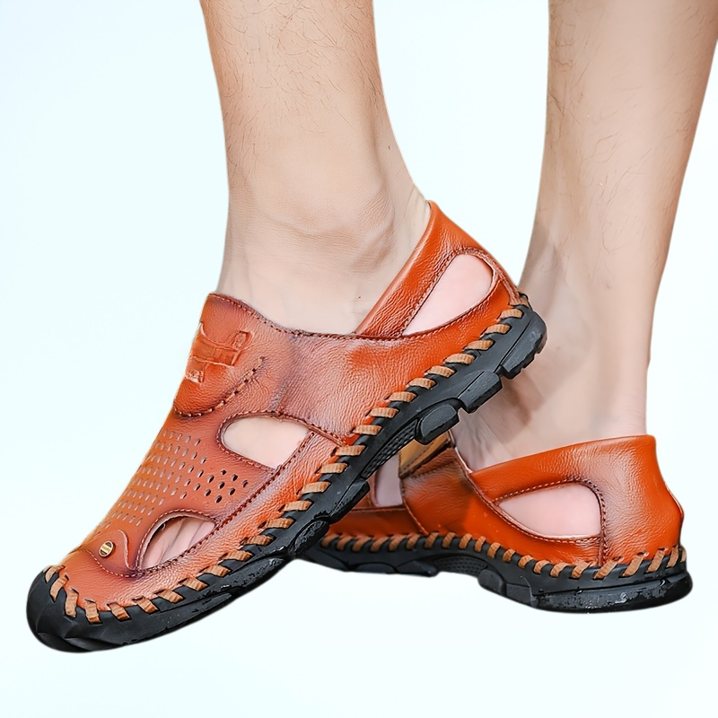 新款包頭涼鞋男時尚休閒男拖鞋