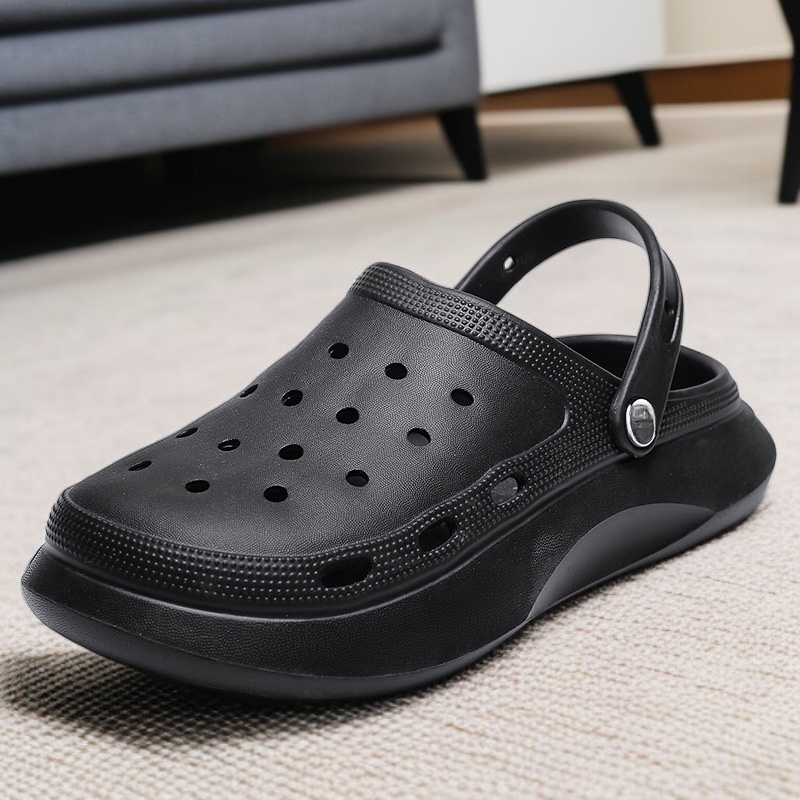 洞洞鞋男款夏季新款潮流厚底外穿包頭拖鞋