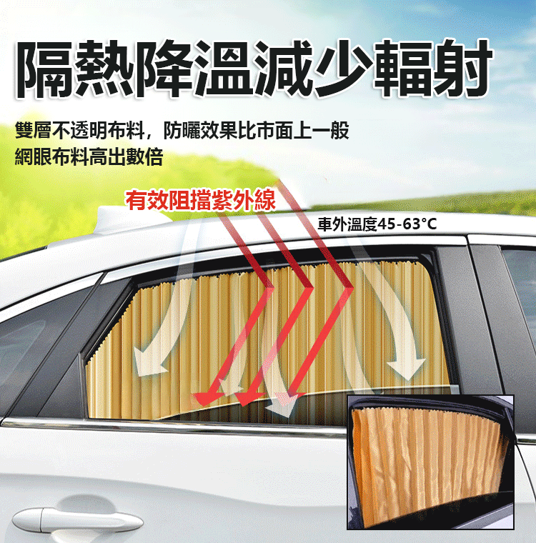 磁性車窗遮陽簾