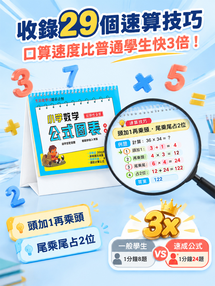 小學生數學爆破速成公式