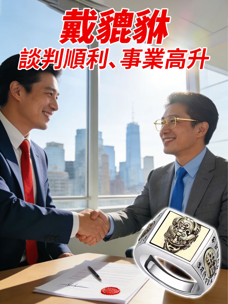 開光招財聚財復古貔貅男士戒指