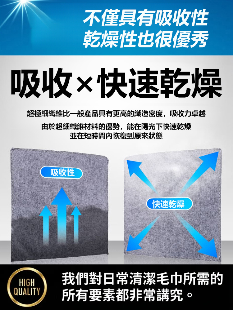 【超強7倍吸水】清潔抹布