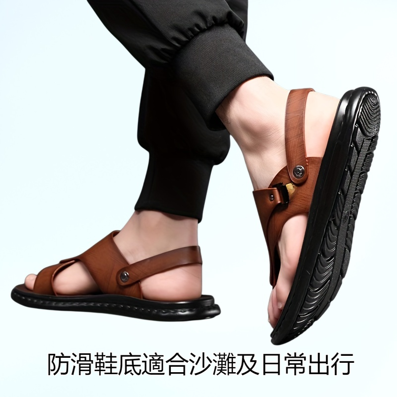 男士涼鞋夏季軟底防滑沙灘鞋