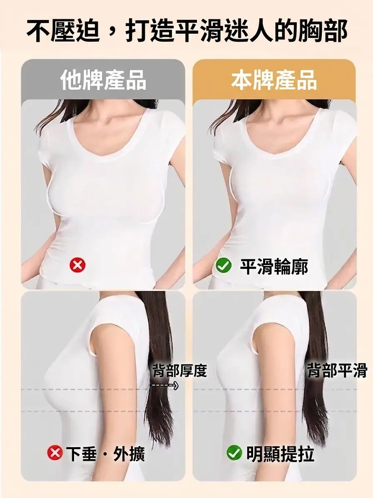 可調式無痕防垂塑型內衣