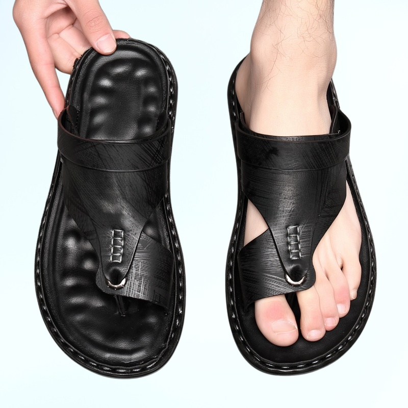 男士涼鞋夏季軟底防滑沙灘鞋