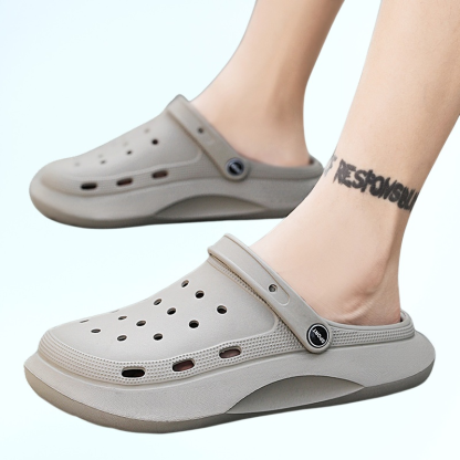 洞洞鞋男款夏季新款潮流厚底外穿包頭拖鞋