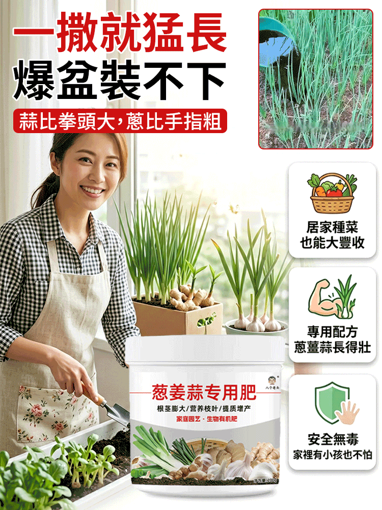 【100% 生物有機肥】葱姜蒜缓释颗粒