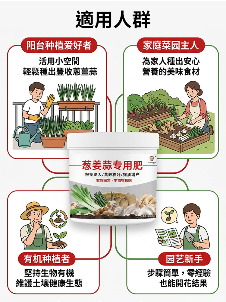 【100% 生物有機肥】葱姜蒜缓释颗粒