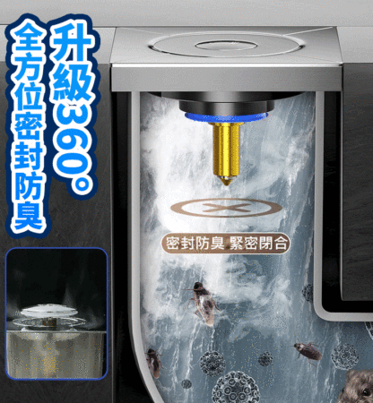 腳踩式全銅彈跳地漏芯