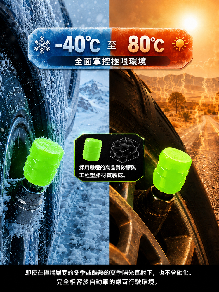 HFH-【跑車般駕駛感！ 】酷炫發光輪胎氣門嘴帽
