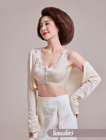 🌸 ลายแจ็กการ์ดนูน ตัวล็อกด้านหน้าเปิดออกอย่างนุ่มนวล มอบความสง่างามเพียงปลายนิ้วสัมผัส