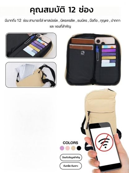 ✨ กระเป๋าใบเดียวปกป้องคุณหลายชั้น ให้คุณเดินทางอย่างไร้กังวล!