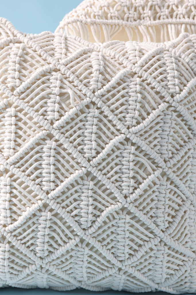 Agatha Hand Knitting  Cushion Cover, Tassel-Free Style