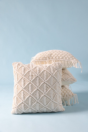 Agatha Hand Knitting  Cushion Cover, Tassel-Free Style