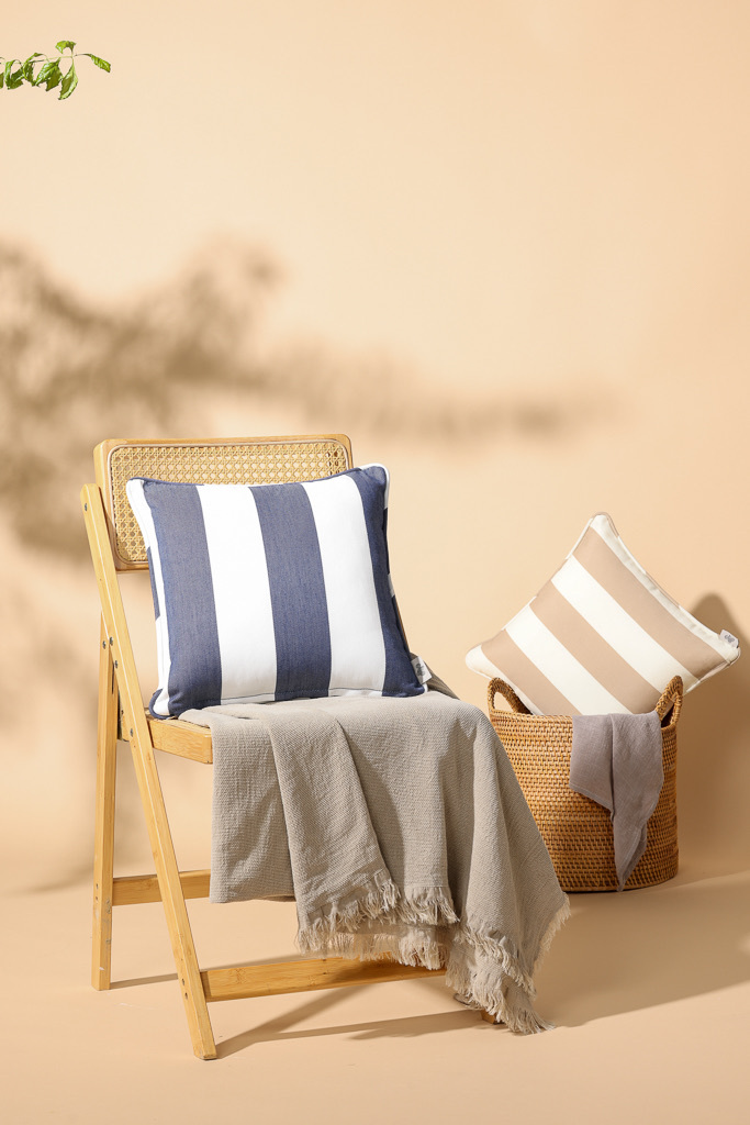 Hisa Olifen Fabric Cushion Cover, Beige