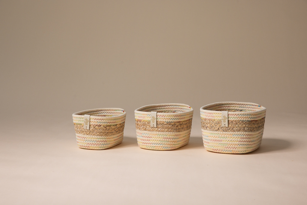 Sybil Rope Basket, Rainbow