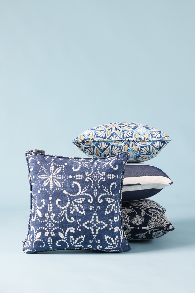 Soraya Spun Fabric Cushion Cover, Navy