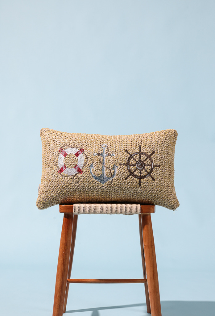 Romy Embroidered Lumbar Pillow Cover