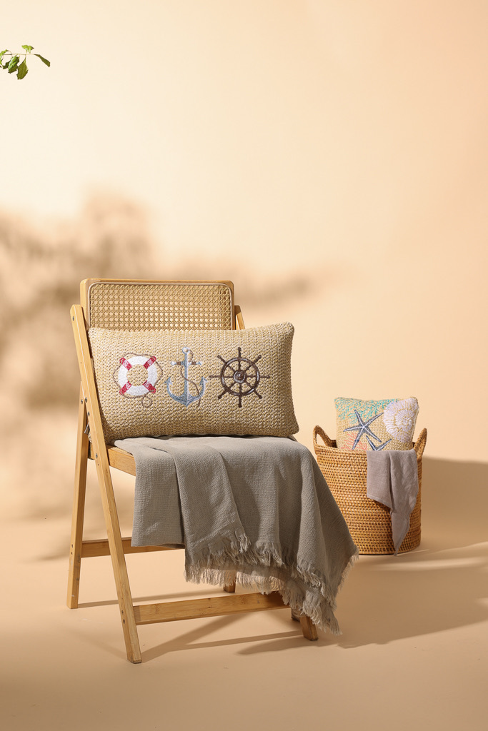 Romy Embroidered Lumbar Pillow Cover