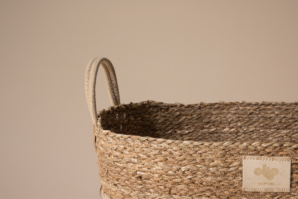 Freya Rope Basket with Handles, Camel