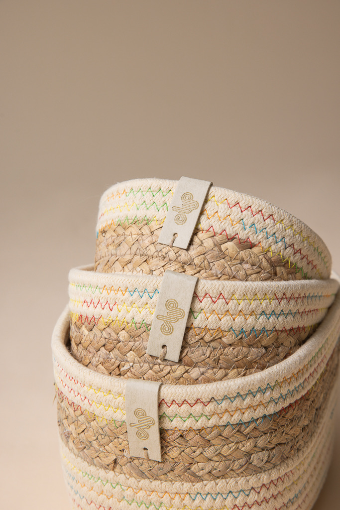 Sybil Rope Basket, Rainbow