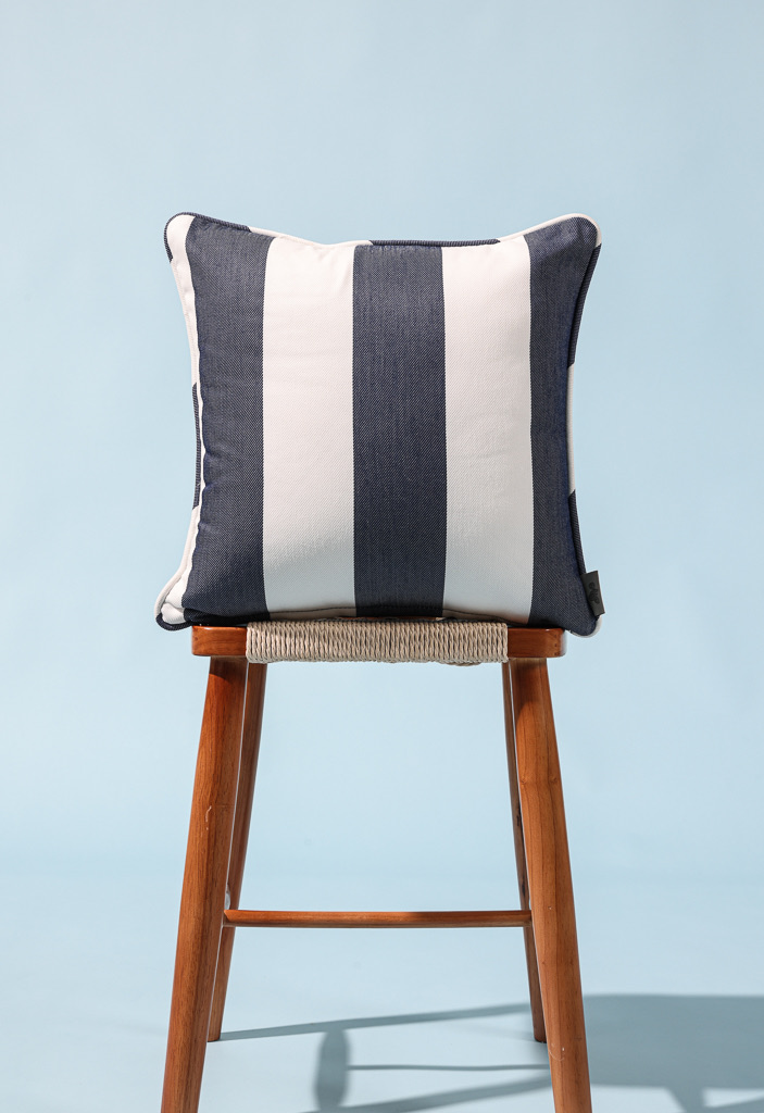 Hisa Olifen Fabric Cushion Cover, Navy