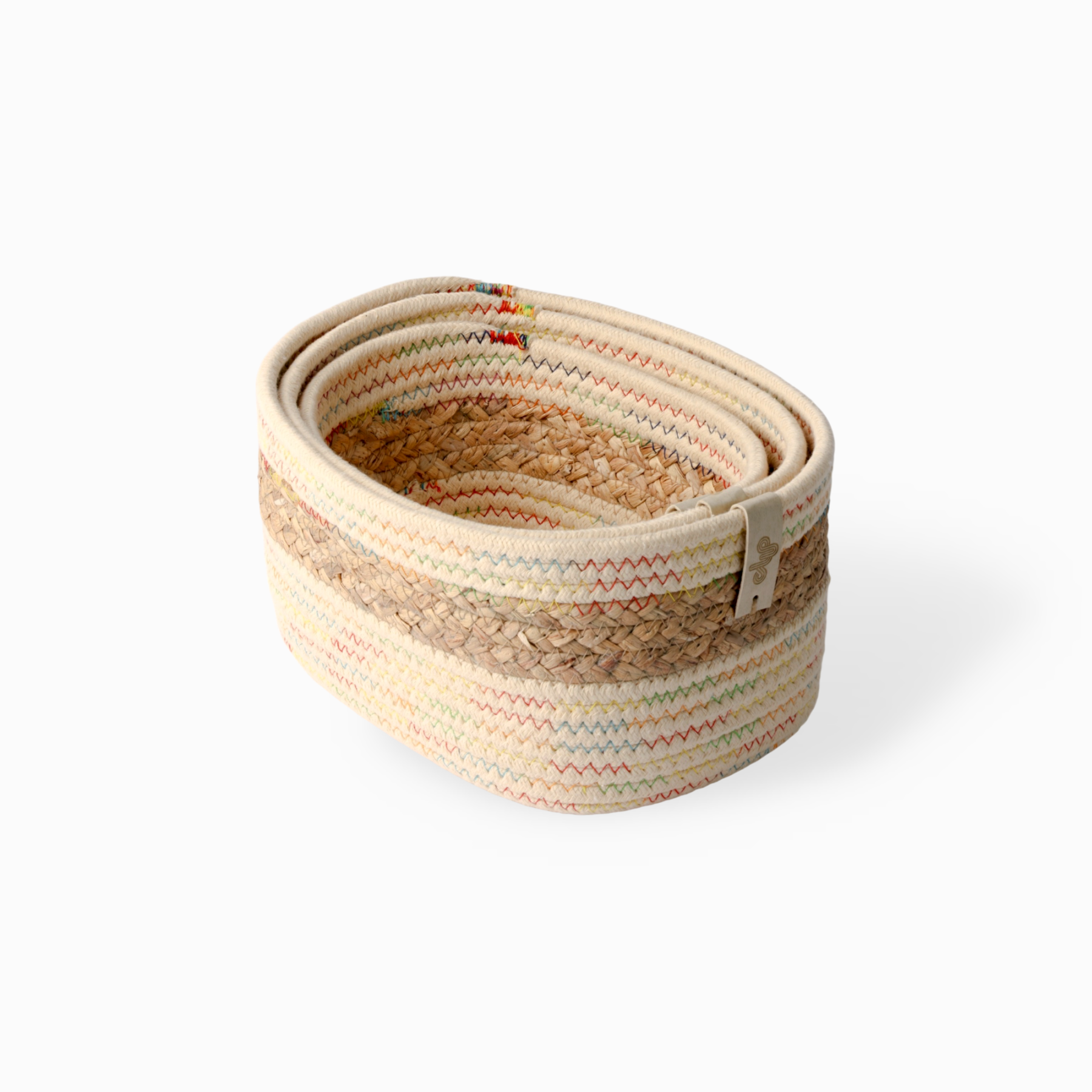 Sybil Rope Basket, Rainbow