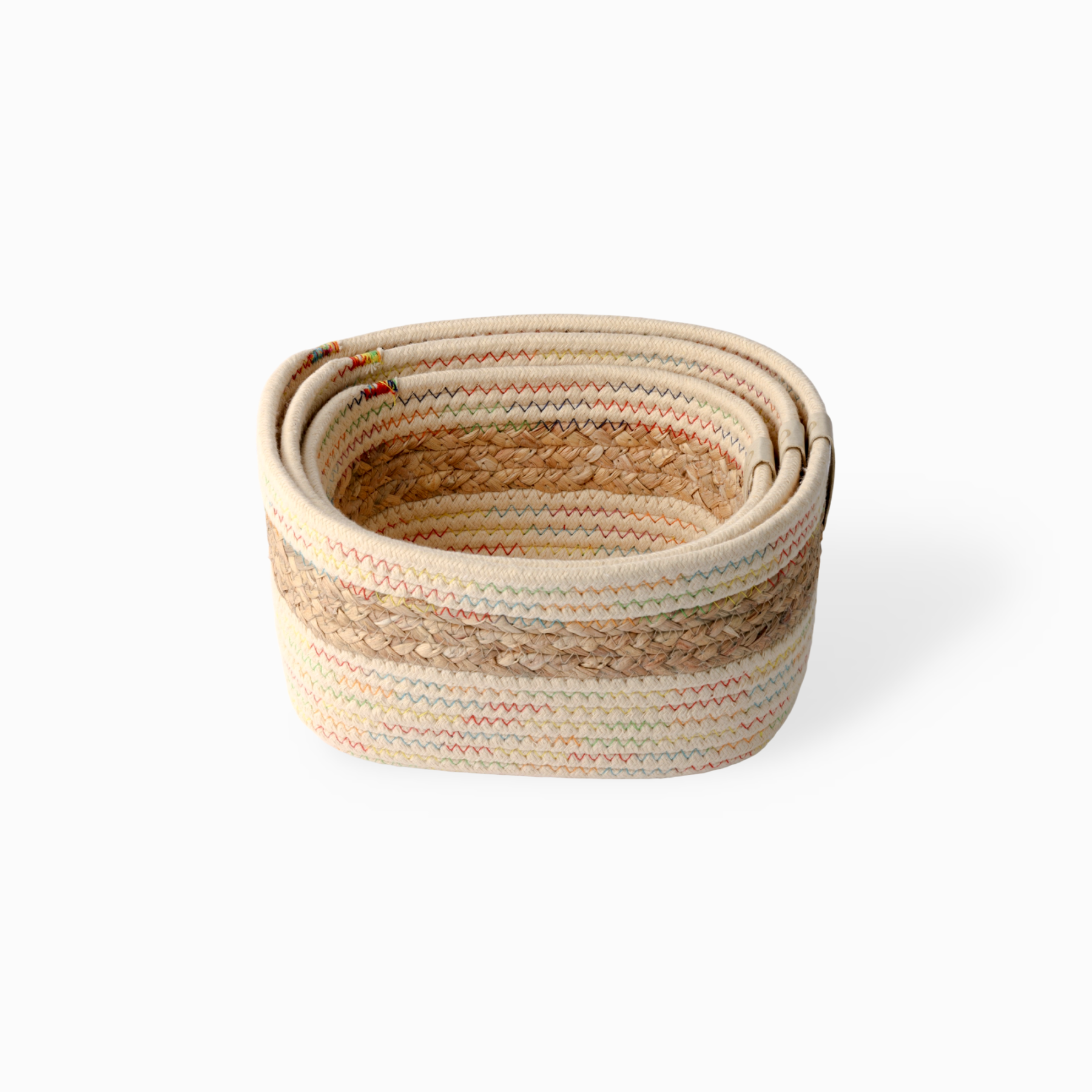 Sybil Rope Basket, Rainbow