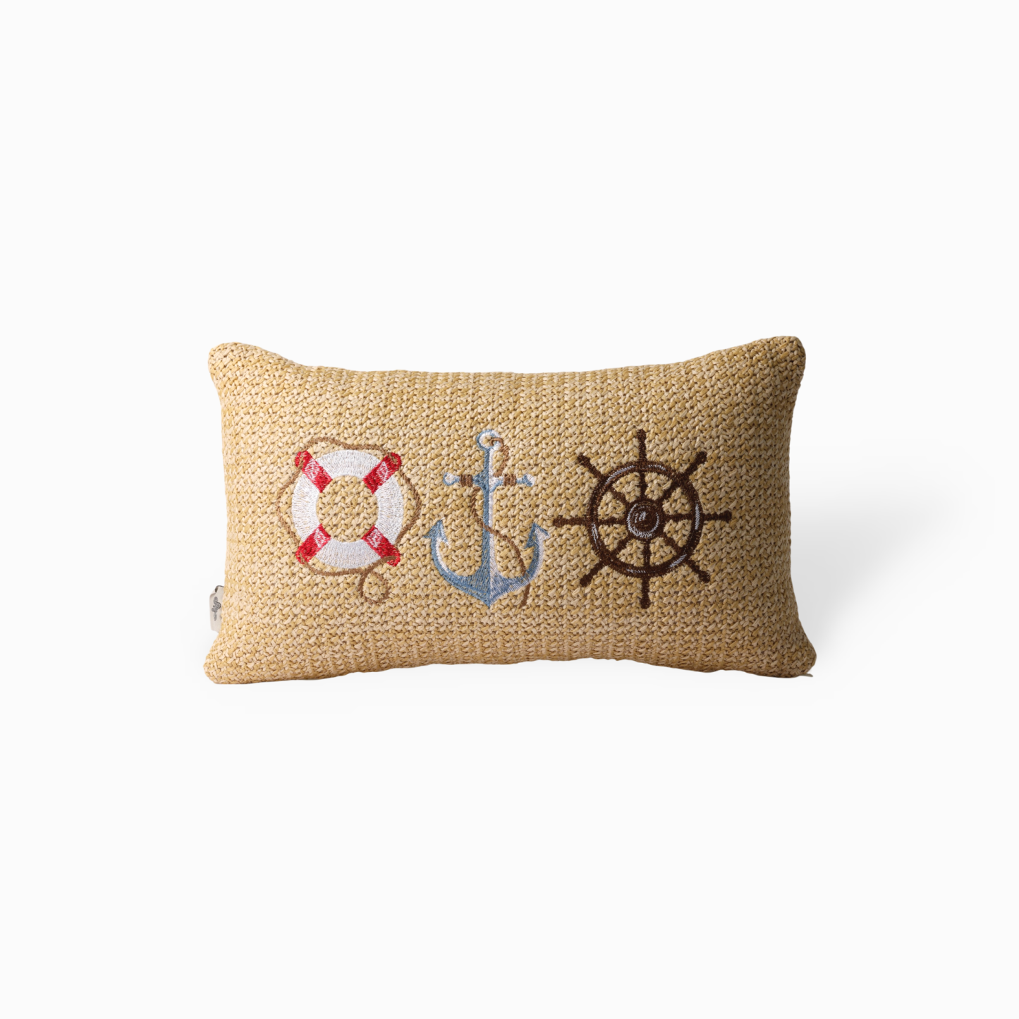 Romy   Embroidered Lumbar Pillow Cover