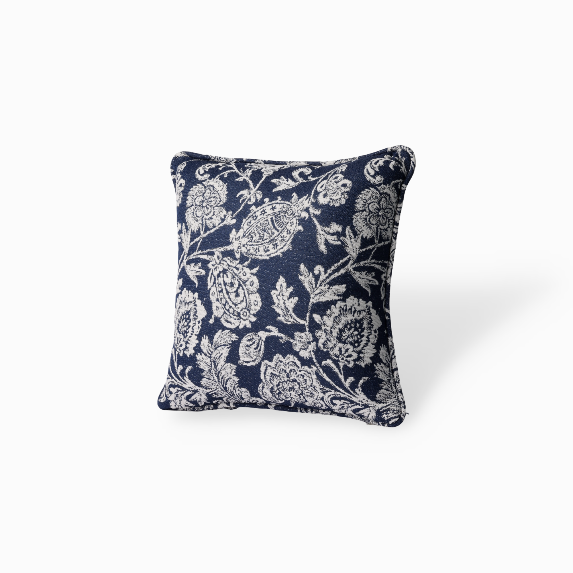 Hinata Olifen Fabric Cushion Cover, Indigo