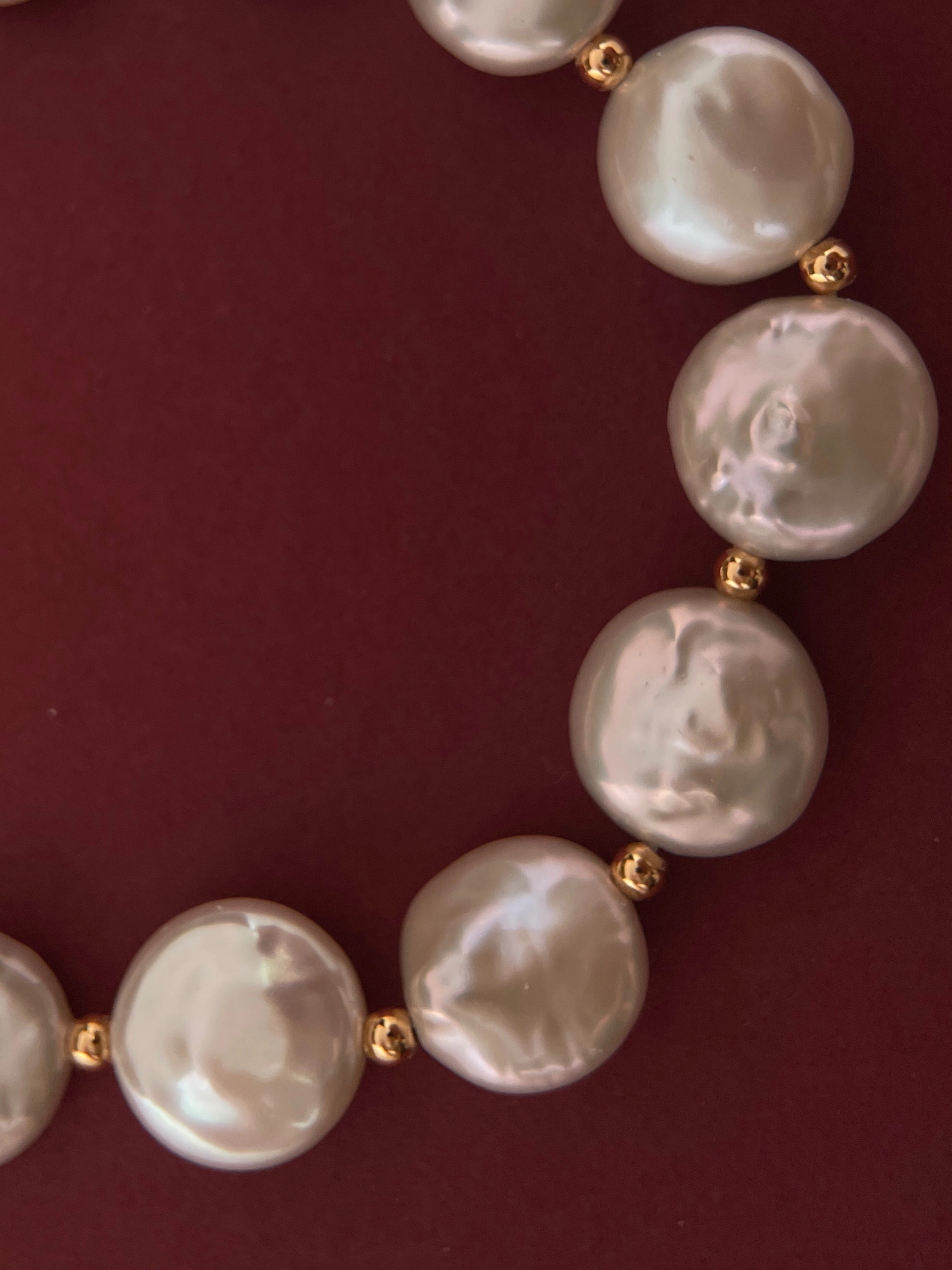 Button Baroque Pearl Bracelet