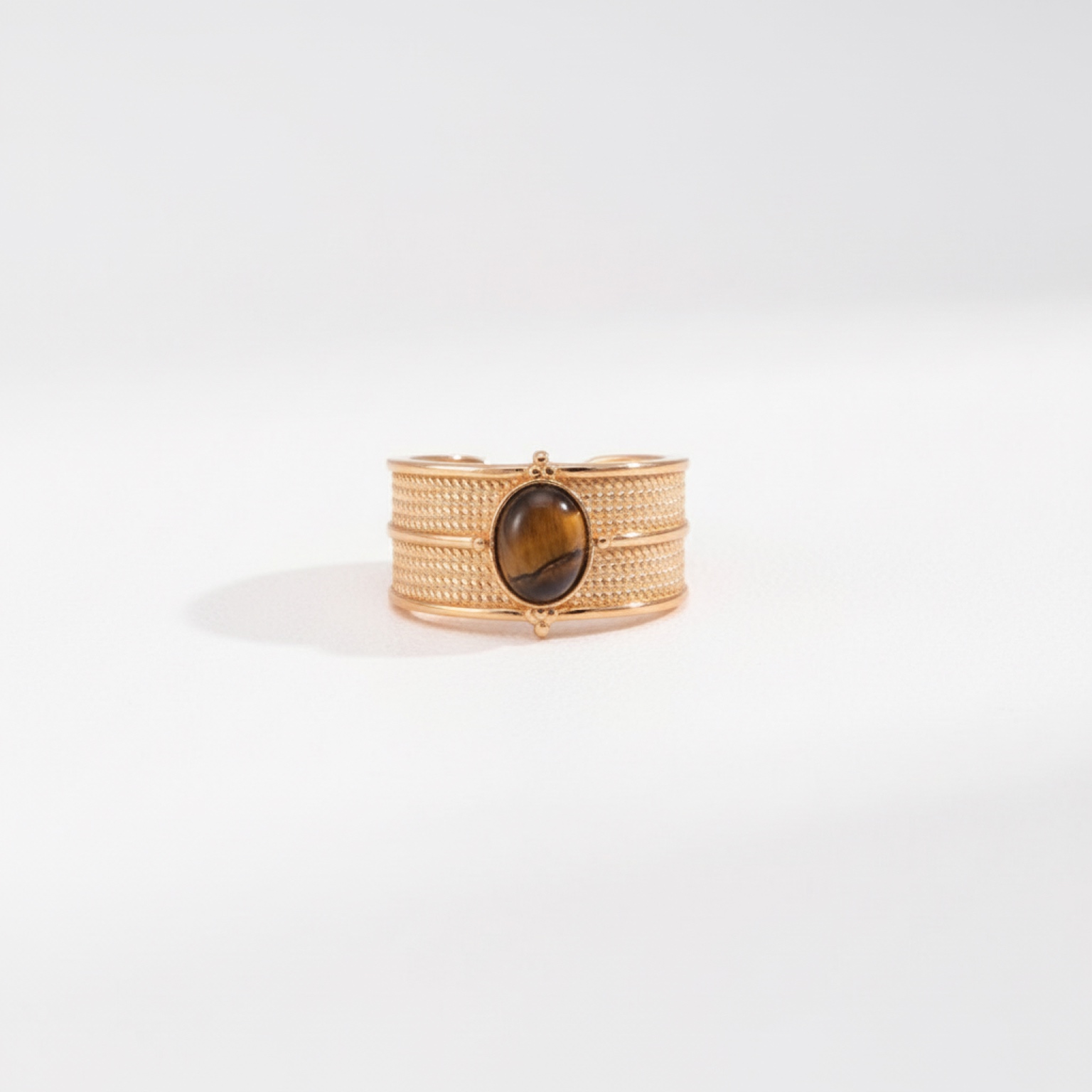 Eden Gaze｜Gold Ring with Tiger's Eye