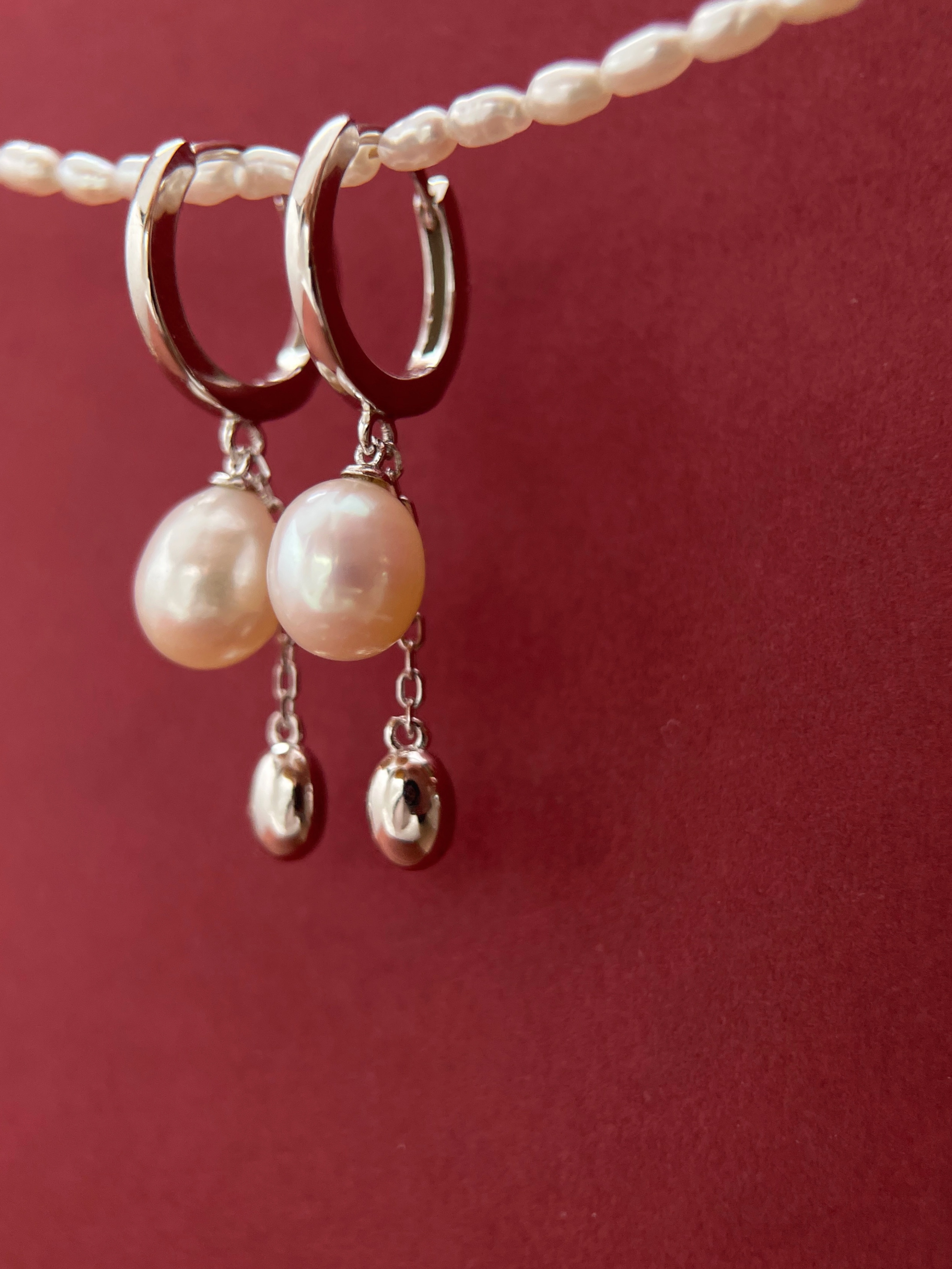 Pearl Keychain Earrings