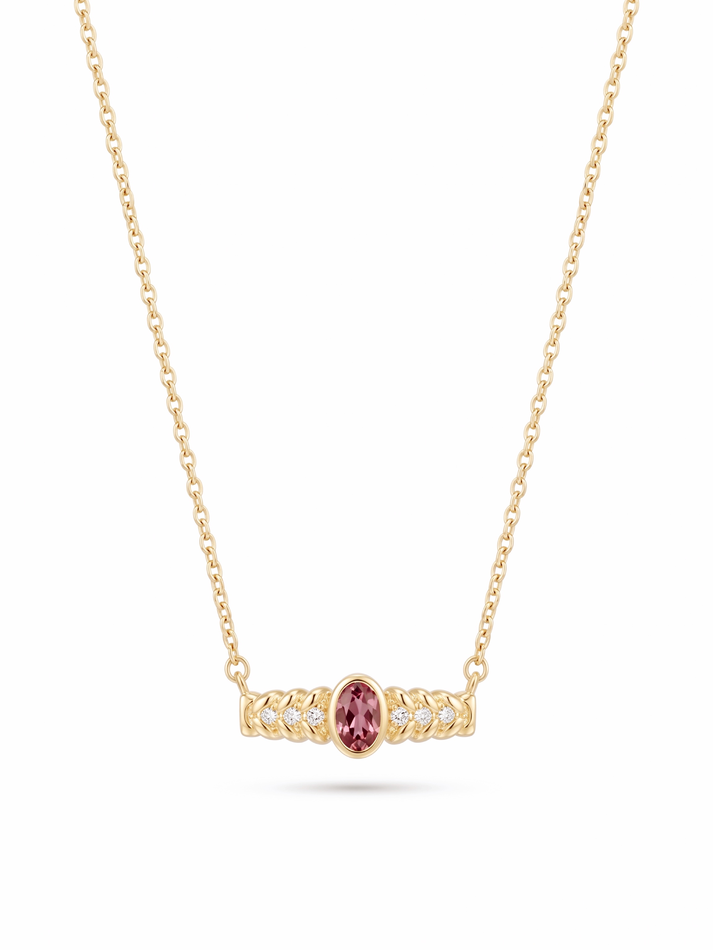 Smoky Rose Barret Moissanite Collier